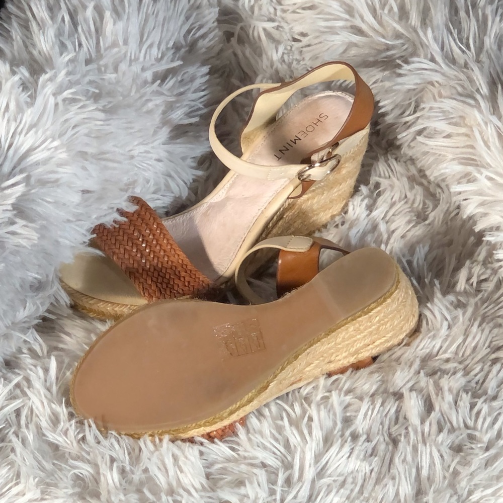 Ankle buckle wedge heels